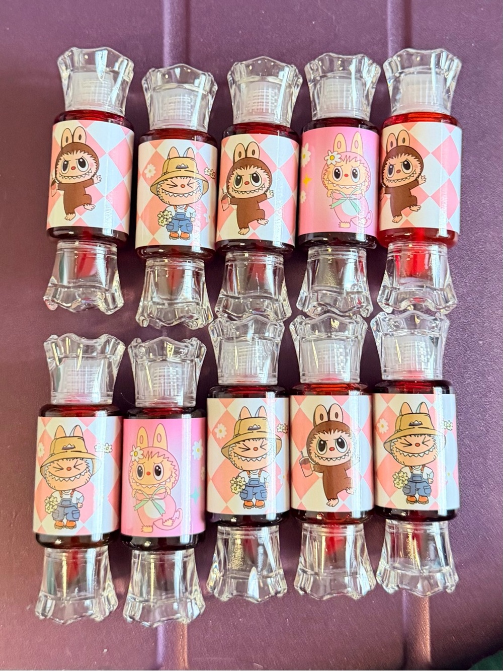 Labubu 10 Lip glosses set
